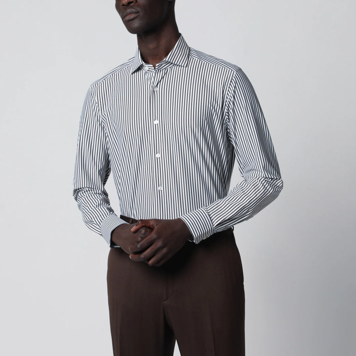XACUS - White Active Striped Tailor Fit Shirt Brand Apparel &amp; Accessories > Clothing > Shirts &amp; Tops 39