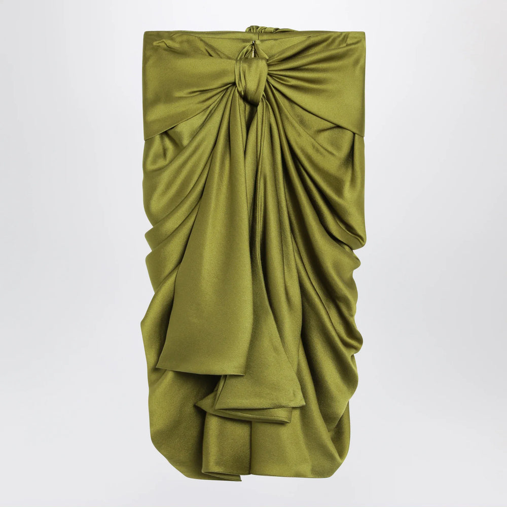Chloé - Green draped silk skirt Brand Apparel & Accessories > Clothing > Skirts