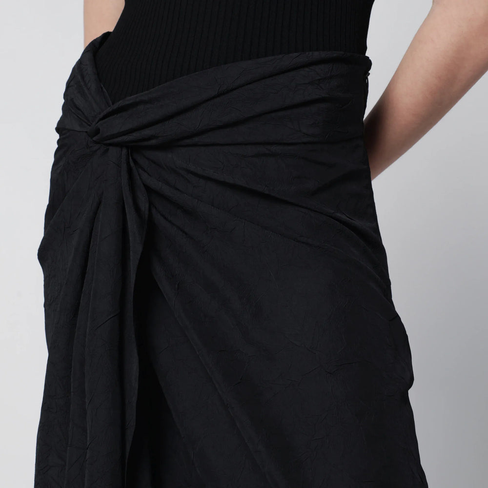 Róhe - Black sarong-effect skirt Brand Apparel & Accessories > Clothing > Skirts