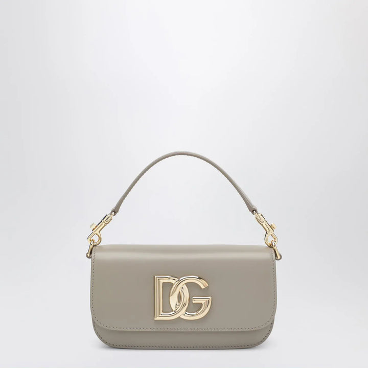 Dolce&amp;Gabbana - 3.5 leather shoulder bag in taupe Brand Apparel &amp; Accessories TU