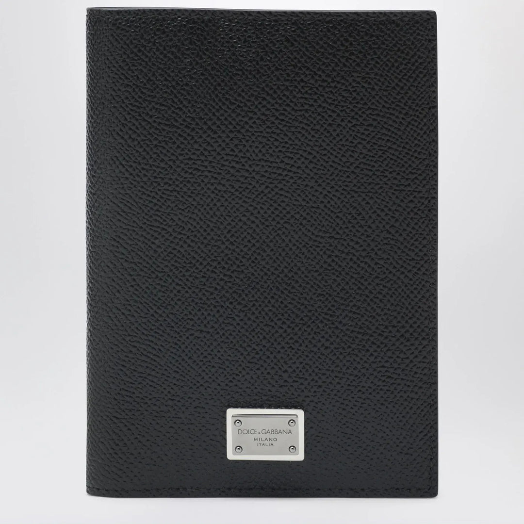 Dolce&amp;Gabbana - Black passport holder with logo plaque Brand Apparel &amp; Accessories TU