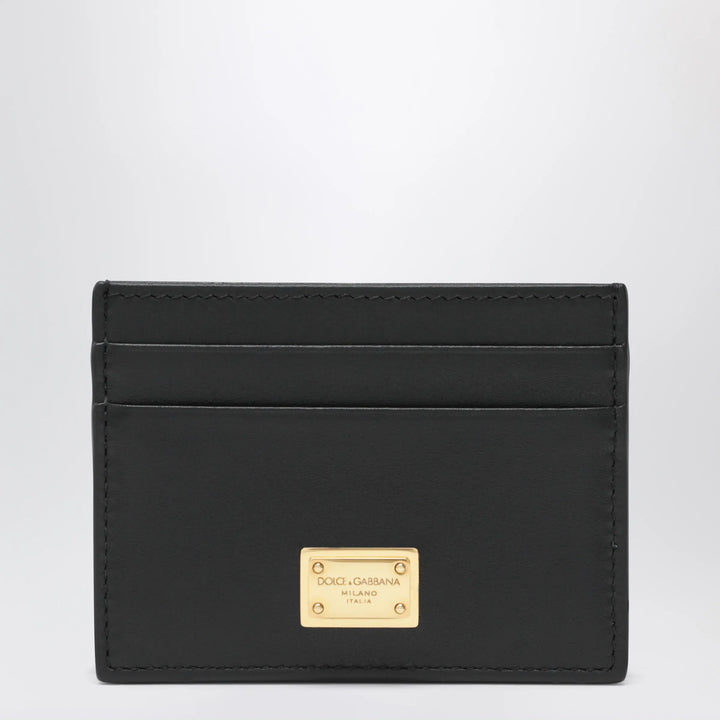 Dolce&amp;Gabbana - Black plongé calf leather card holder Brand Apparel &amp; Accessories U