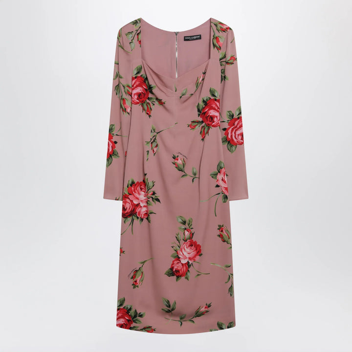 Dolce&amp;Gabbana - Bouquet rose print sheath dress Brand Apparel &amp; Accessories 40  IT