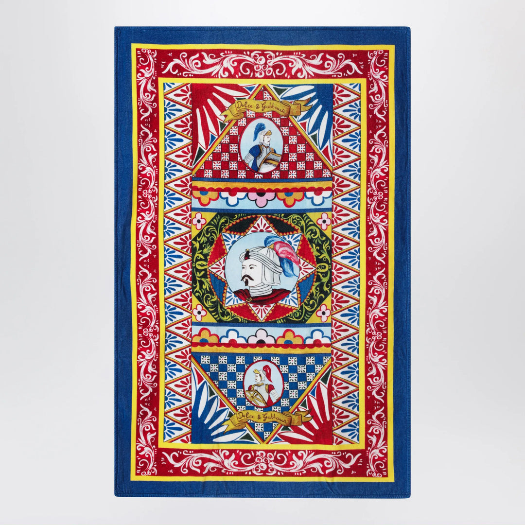Dolce&amp;Gabbana - Carretto beach towel in cotton Brand Apparel &amp; Accessories TU