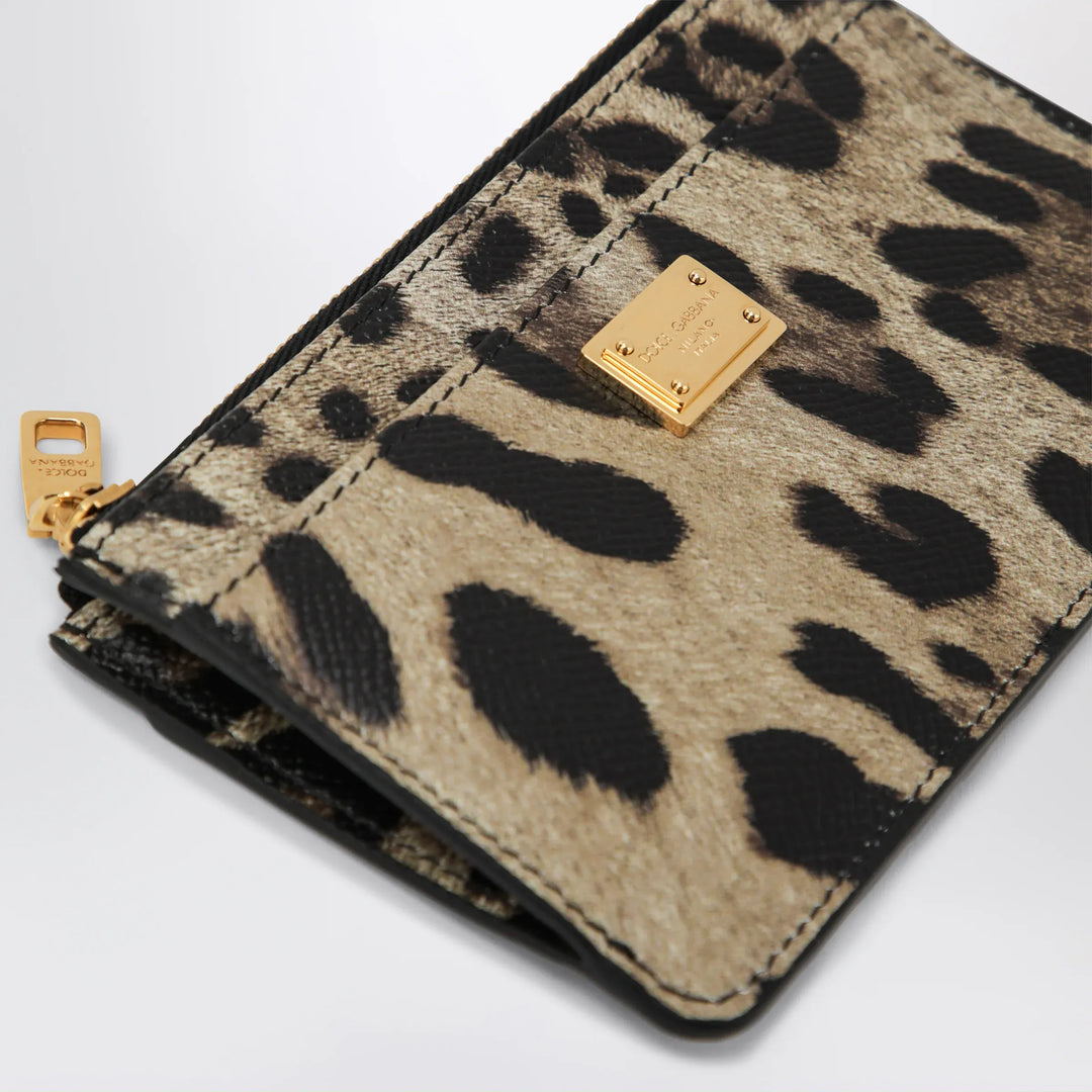 Dolce&amp;Gabbana - Dauphine calfskin leopard-print card holder Brand Apparel &amp; Accessories TU