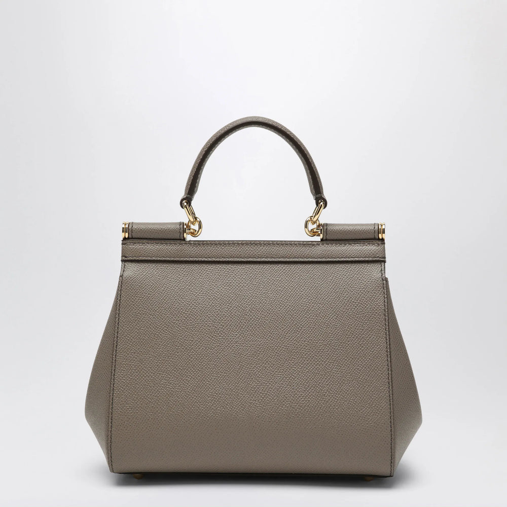 Dolce&Gabbana - Medium Sicily handbag in light mud colour Brand Apparel & Accessories