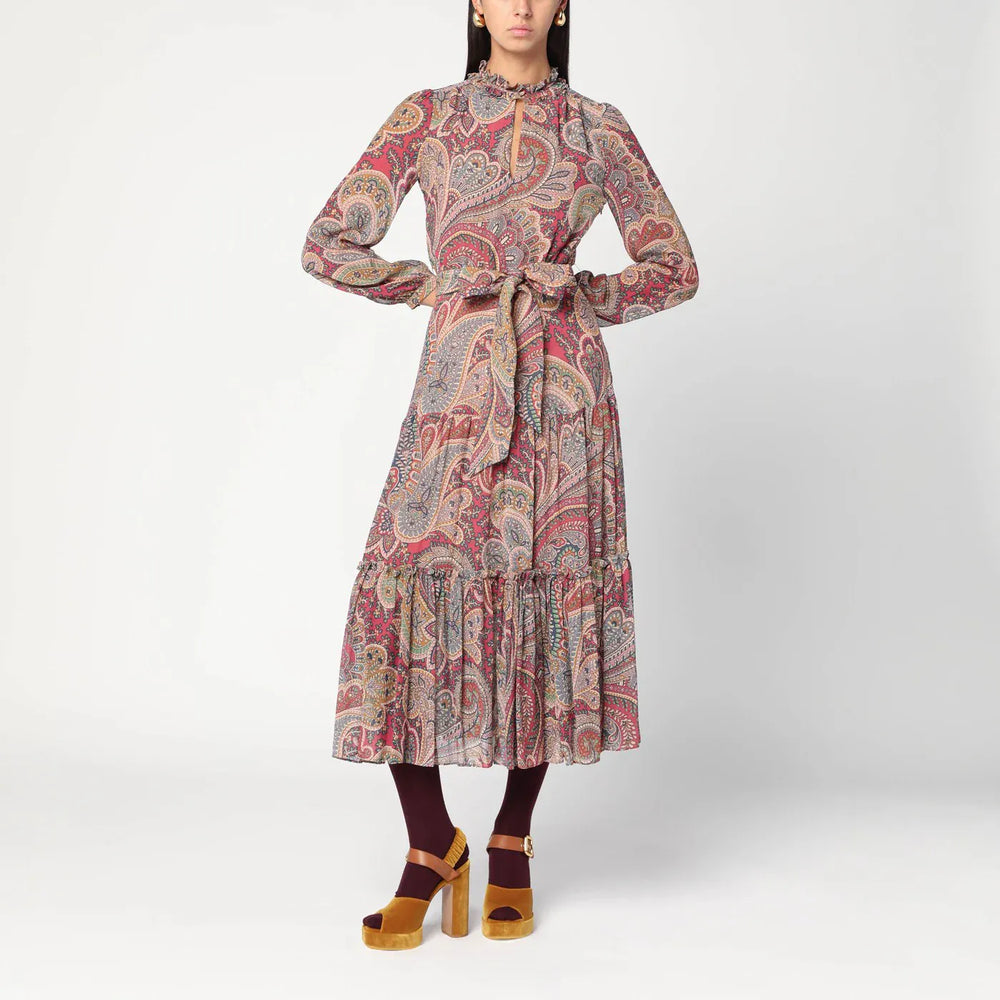ETRO - Long dress with Paisley print Brand Apparel & Accessories 40  IT