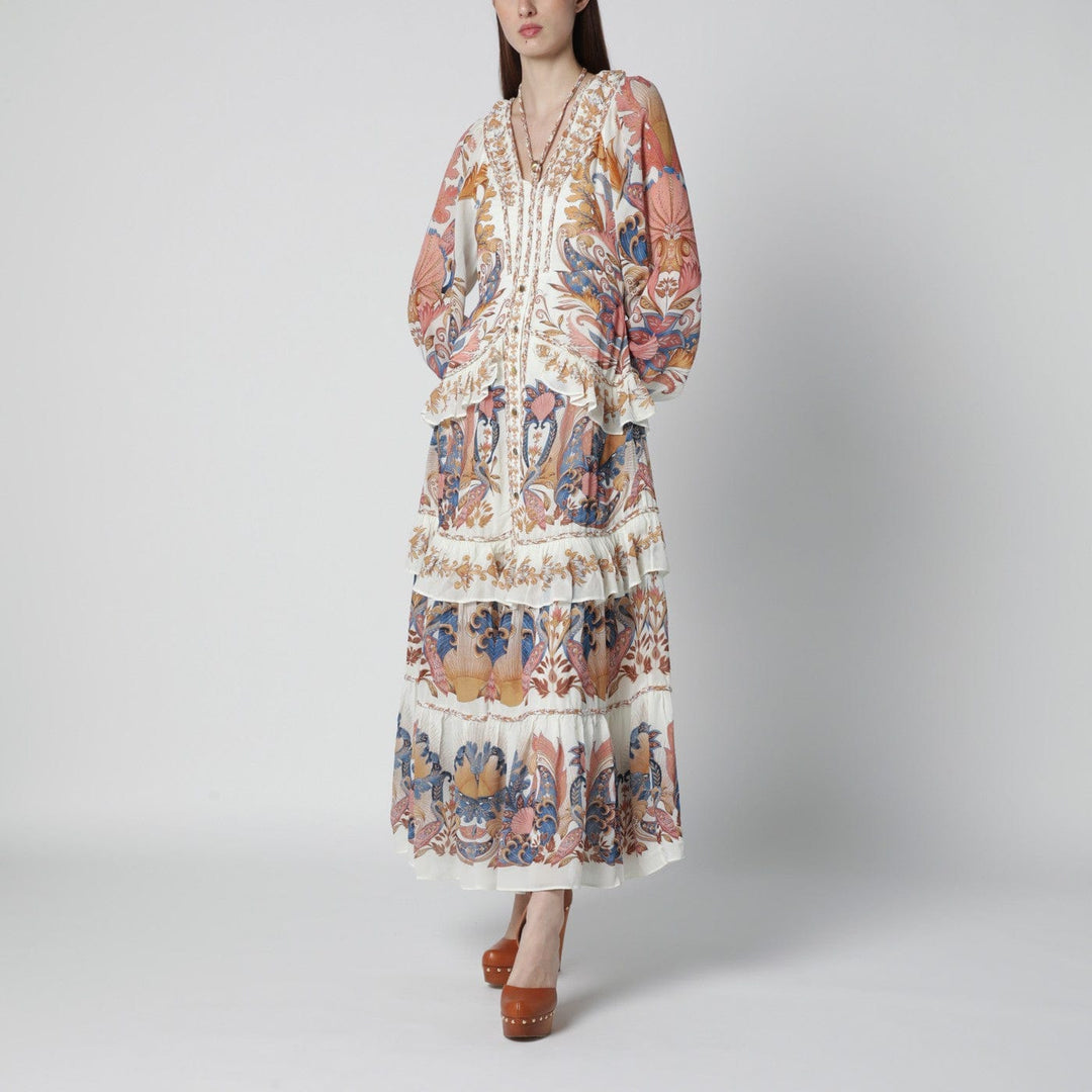 Apparel & Accessories FARM Rio - White Sea Garden dress with tiered ruffles Brand