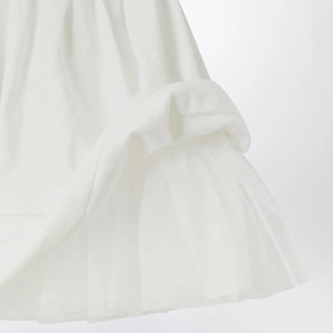 Il Gufo - White dress with culotte in viscose poplin Brand Apparel &amp; Accessories 2A