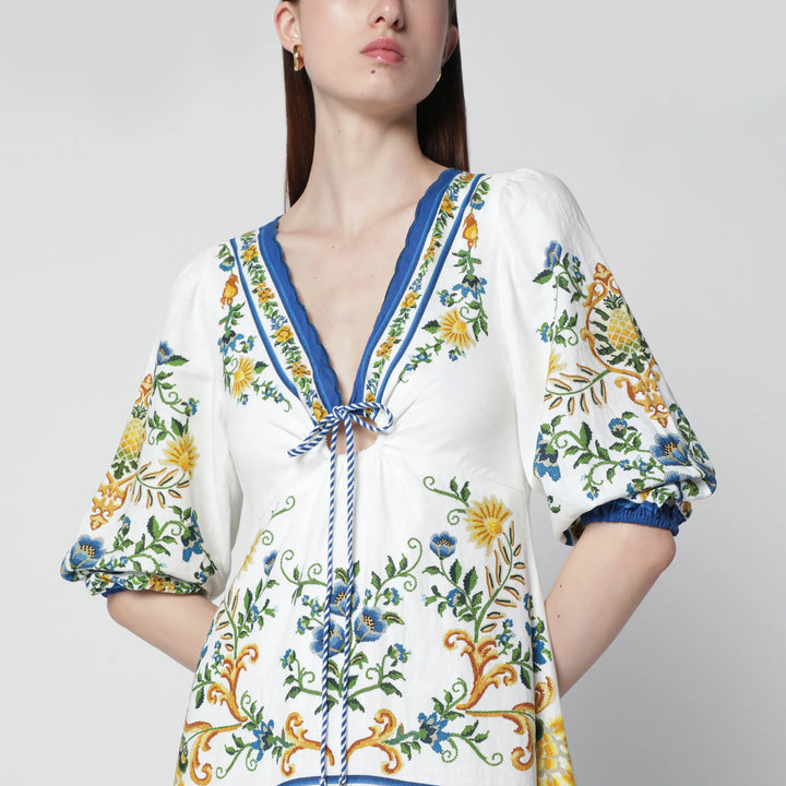 FARM Rio - Emily Floral Tapestry drawstring midi dress Brand Apparel &amp; Accessories > Jewelry