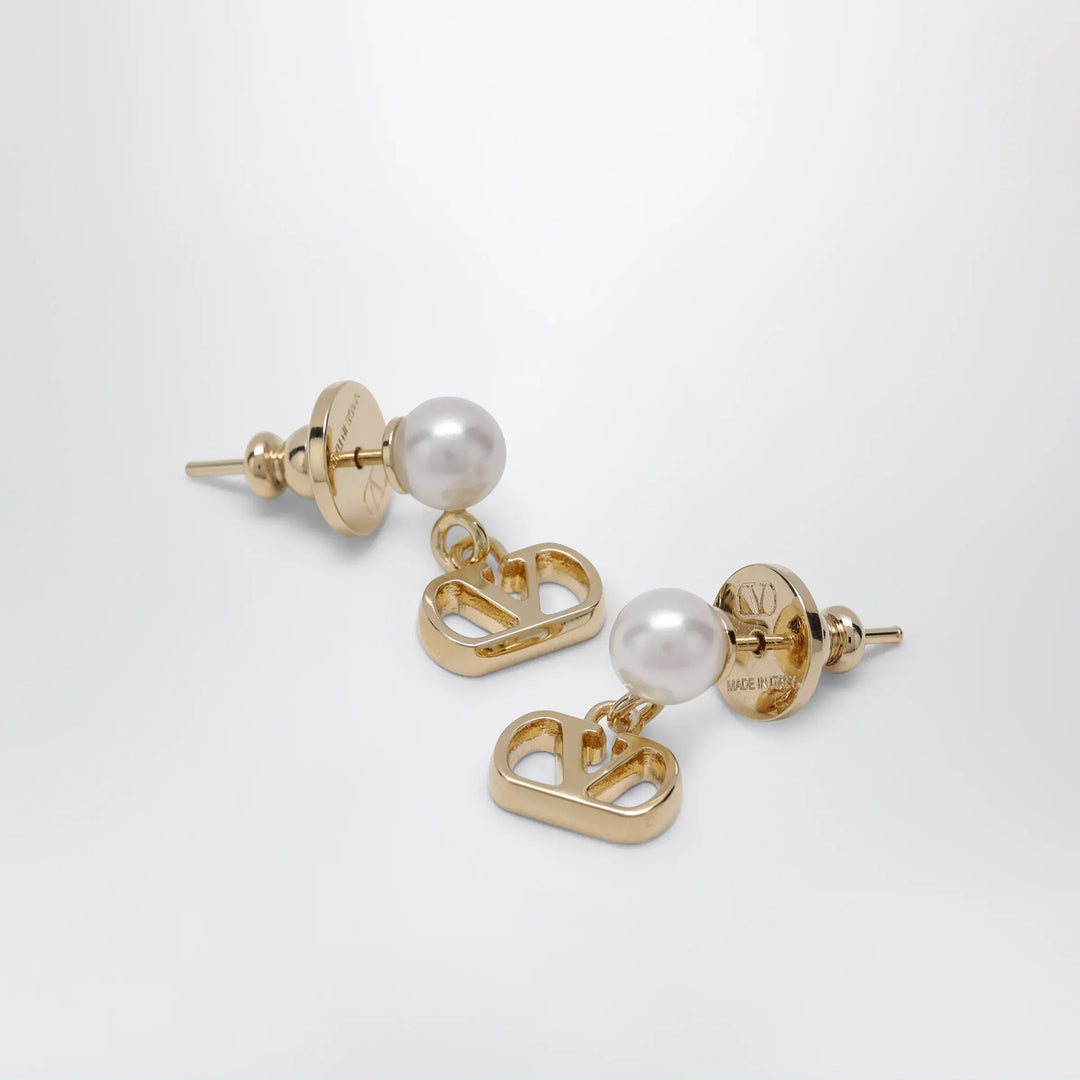 Valentino Garavani - Gold-tone VLogo Signature earrings with pearl Brand Apparel &amp; Accessories > Jewelry U