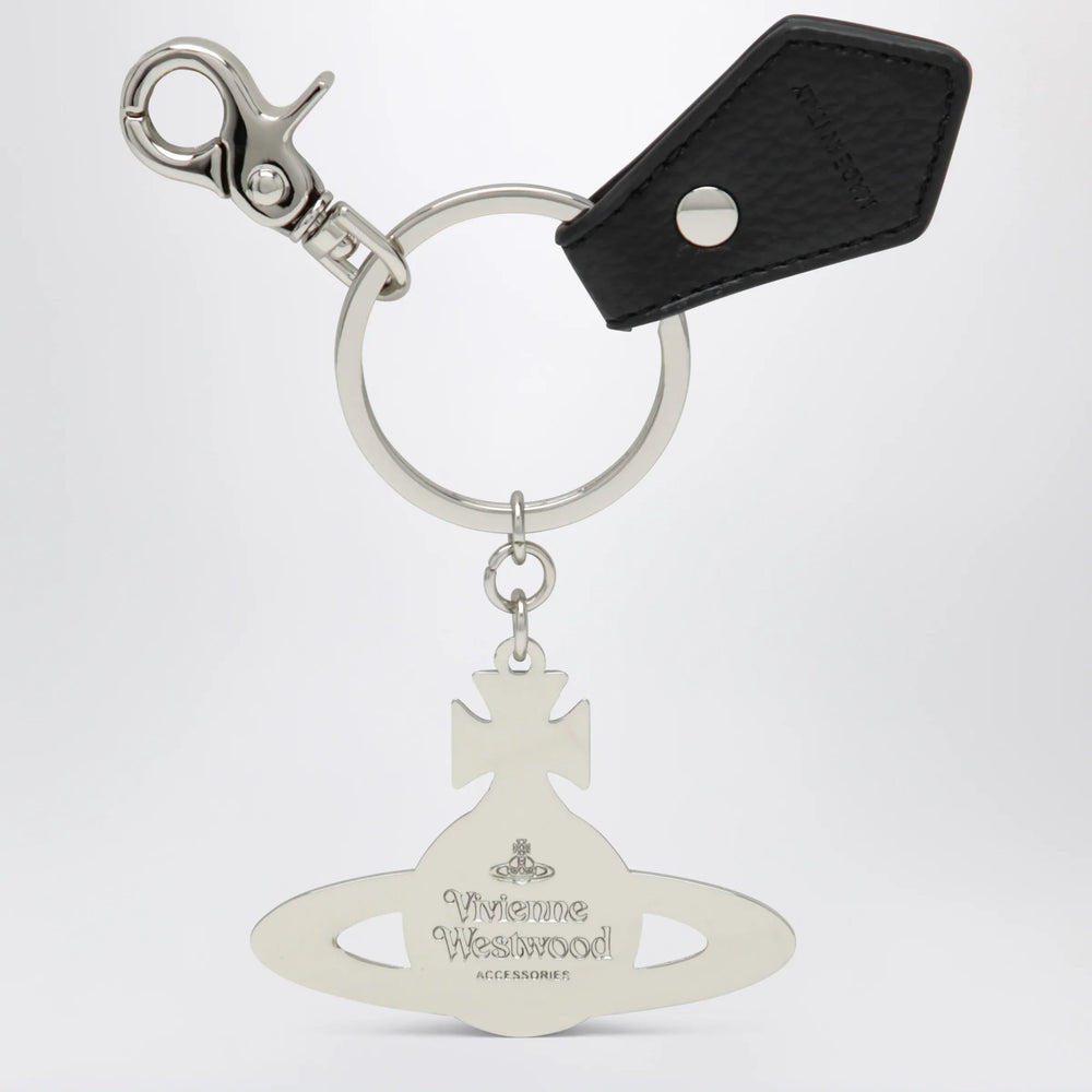 Vivienne Westwood - Hammered Orb keyring in hammered iron, silver Brand Apparel & Accessories > Jewelry U