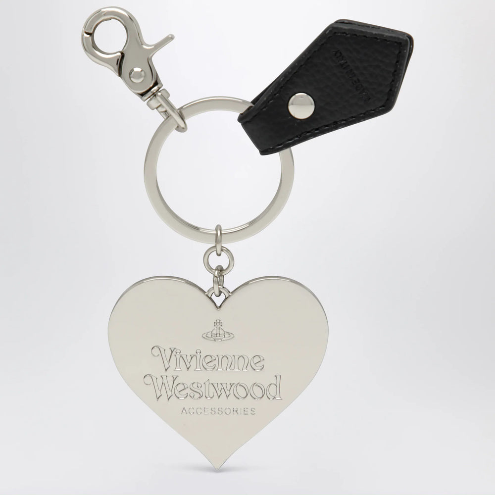 Vivienne Westwood - Mirror Heart Orb heart keyring in iron, black Brand Apparel & Accessories > Jewelry U