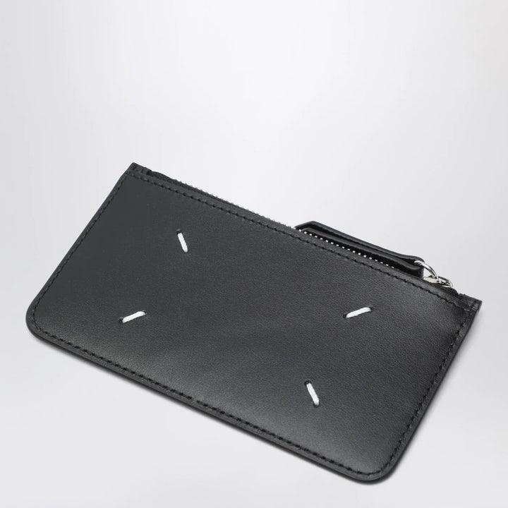 Maison Margiela - Black Four Stitches zippered card holder Brand Apparel &amp; Accessories TU