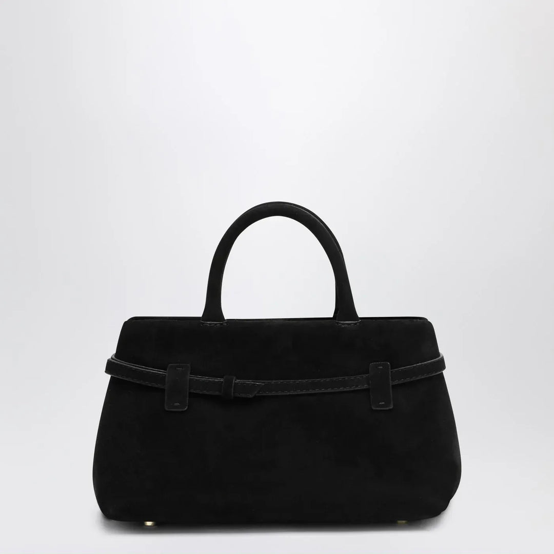 Manu Atelier - Le Cambon 25 black suede bag Brand Apparel &amp; Accessories TU
