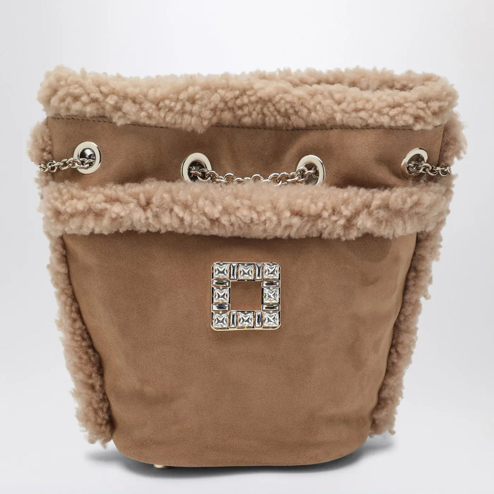 ROGER VIVIER - Très Vivier backpack in suede and shearling Brand Apparel & Accessories TU