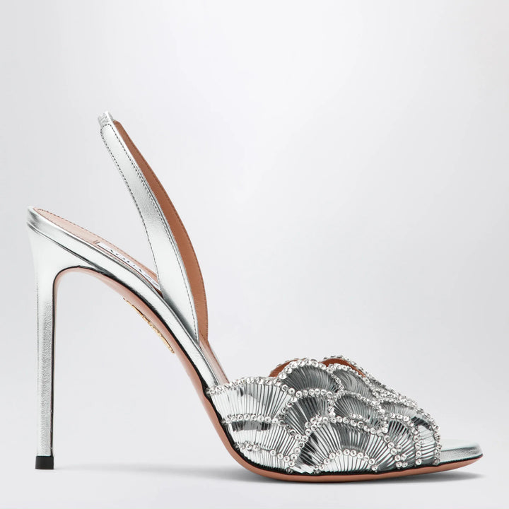 Aquazzura - Ce Soir silver sandals in nappa leather Brand Apparel &amp; Accessories > Shoes