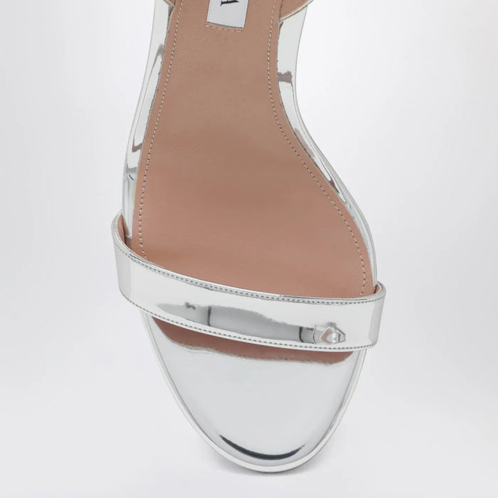 Aquazzura - So Nude 85 Silver Sandals Brand Apparel &amp; Accessories > Shoes