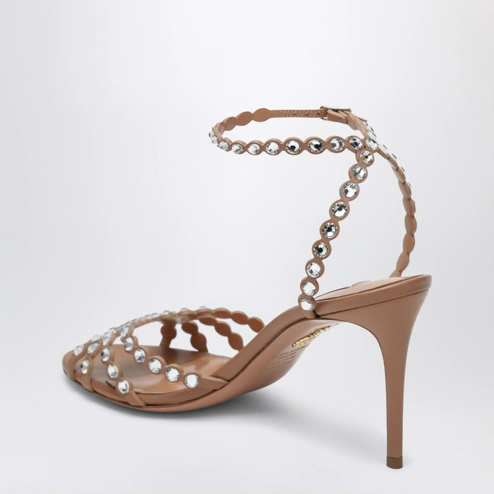 Aquazzura - Tequila Sandal crystal nappa sandals in Daisy yellow Brand Apparel &amp; Accessories > Shoes 41 IT