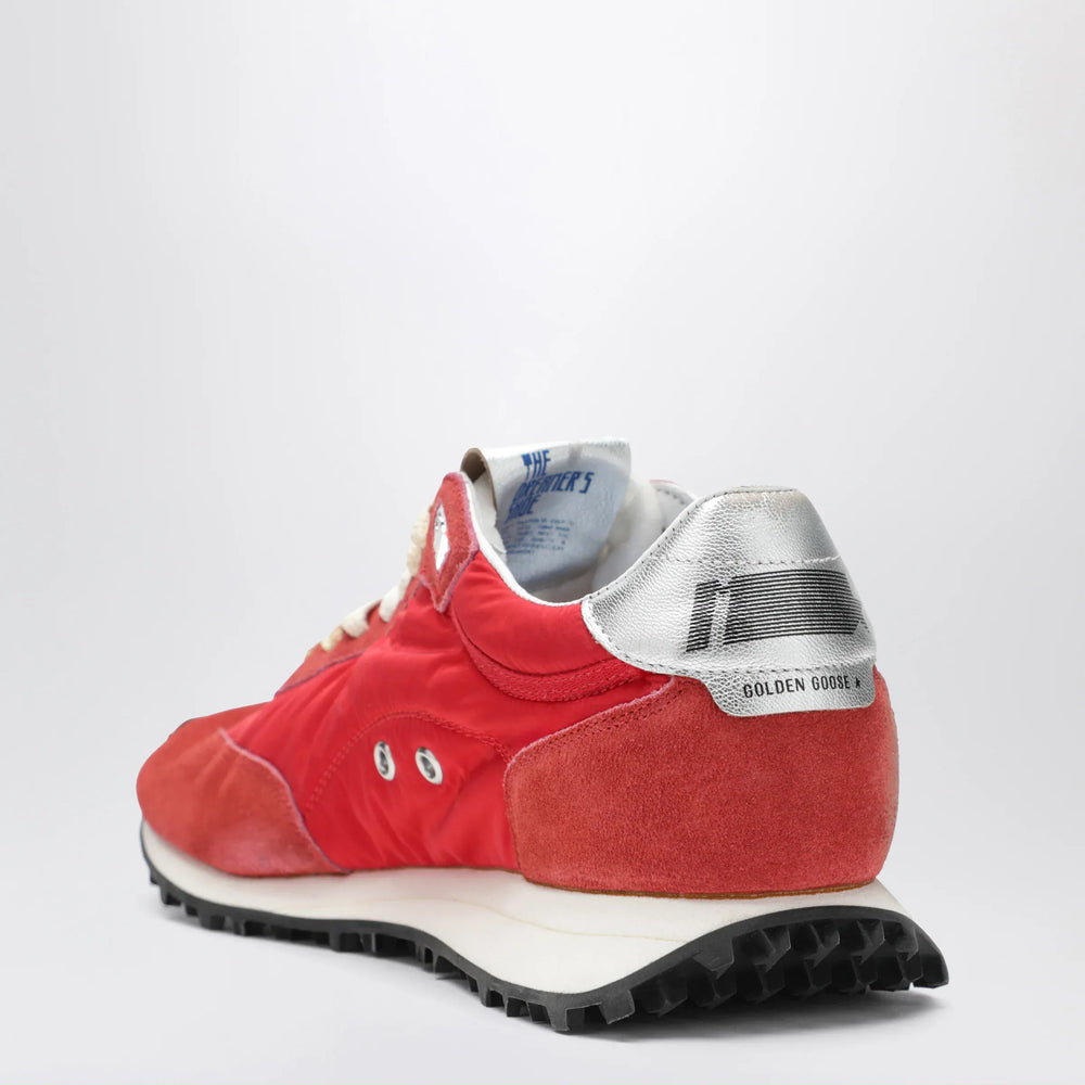 Golden Goose - Red/silver Marathon sneakers in nylon and suede Brand Apparel & Accessories > Shoes