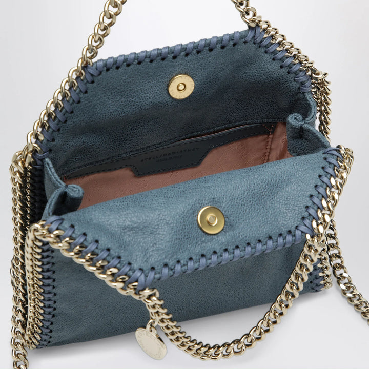 Stella McCartney - Falabella micro tote bag in vegan leather blue Brand Apparel &amp; Accessories TU