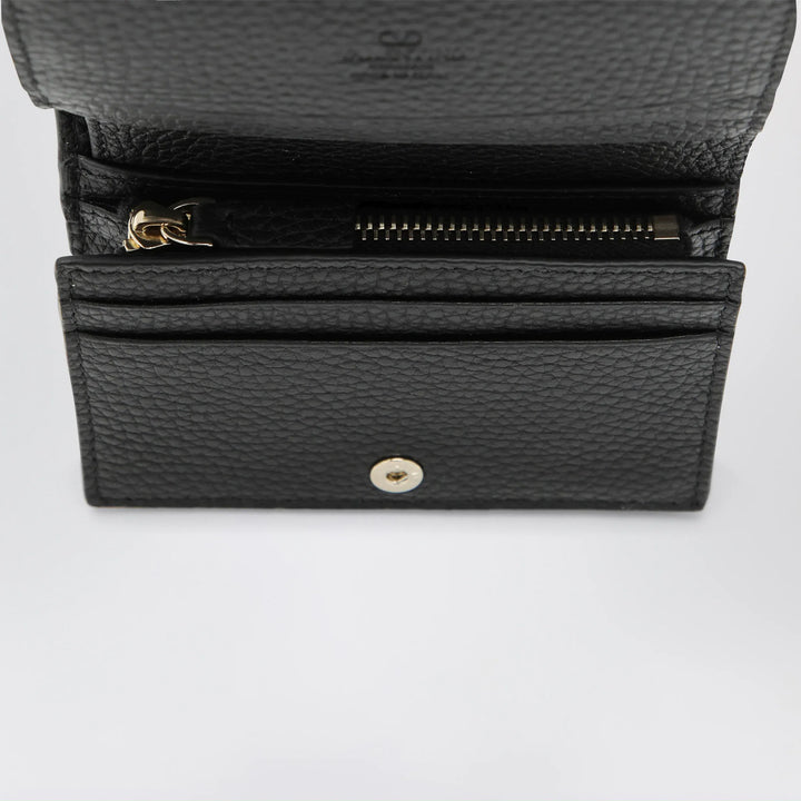 Valentino Garavani - Black Rockstud leather wallet Brand Apparel &amp; Accessories U