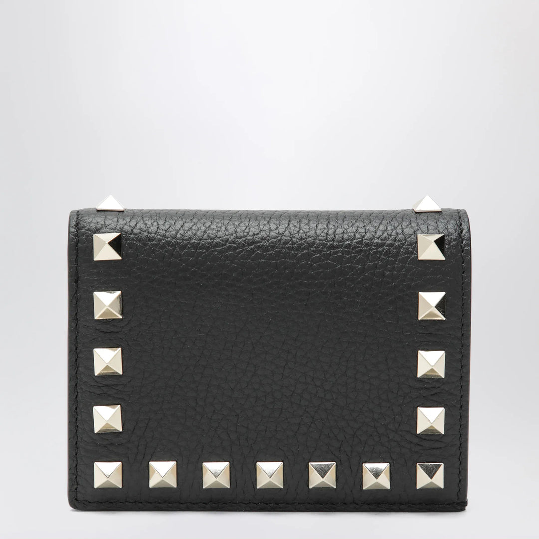 Valentino Garavani - Black Rockstud leather wallet Brand Apparel & Accessories U
