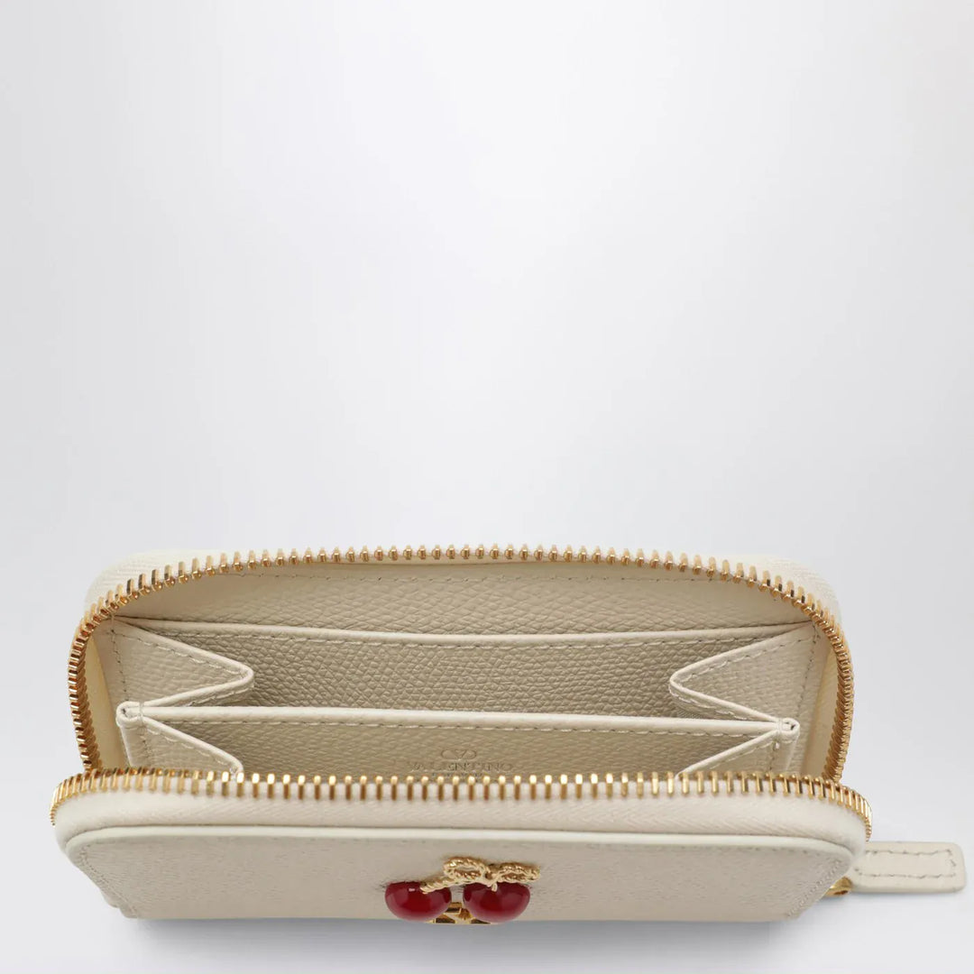 Valentino Garavani - Ivory Cherryfic zip-around wallet Brand Apparel &amp; Accessories TU