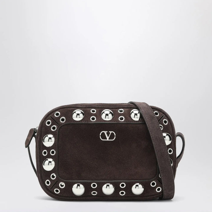 Valentino Garavani - Nellcôte bag brown in suede with studs and rivets Brand Apparel &amp; Accessories U