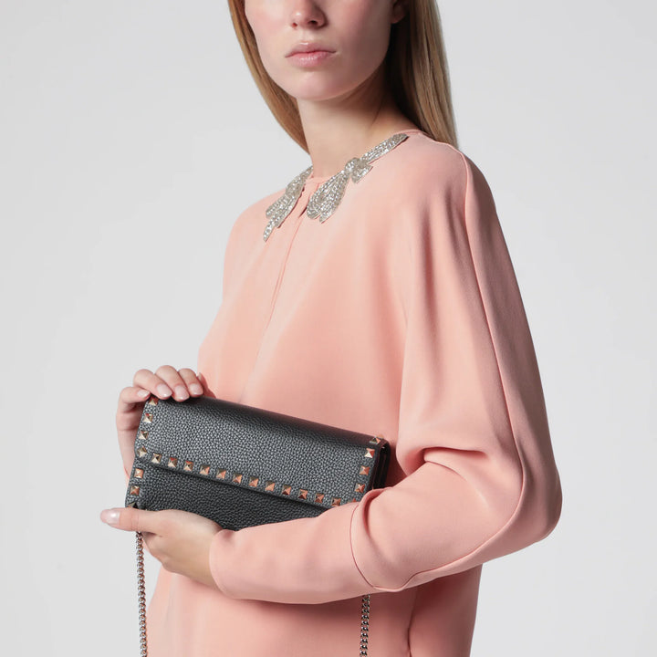 Valentino Garavani - Pouch with black Rockstud chain Brand Apparel &amp; Accessories U