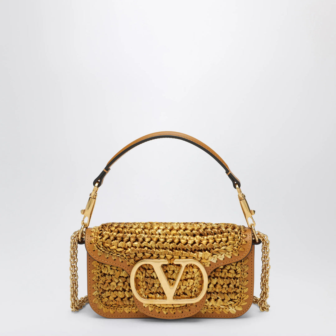 Valentino Garavani - Small woven Locò bag with VLogo Signature Brand Apparel &amp; Accessories TU