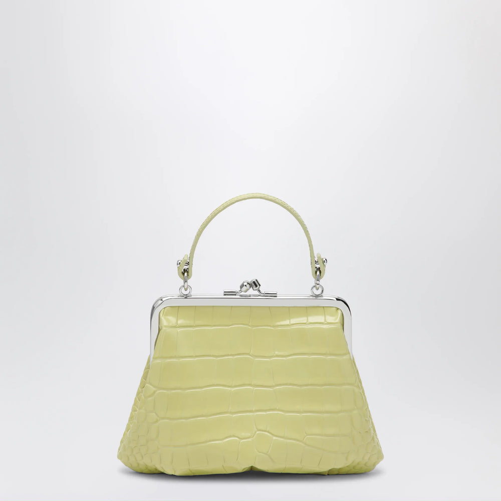 Vivienne Westwood - Granny Frame crocodile-embossed leather purse, lime Brand Apparel & Accessories U