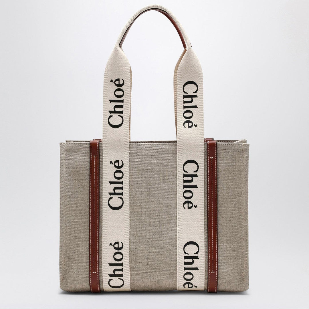Apparel &amp; Accessories TU Woody medium bag in beige canvas Brand