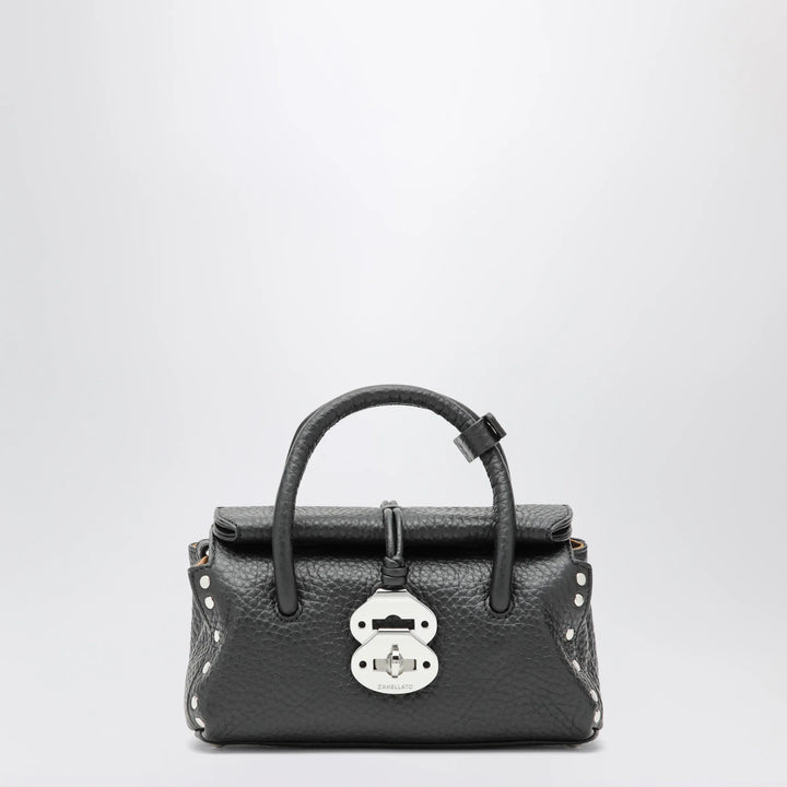 Zanellato - Dotta Baby black grained leather bag Brand Apparel &amp; Accessories TU