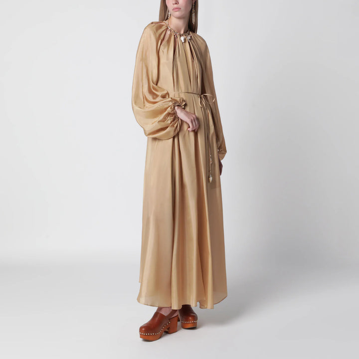 ZIMMERMANN - Mahon maxi dress in silk habotai champagne Brand Apparel &amp; Accessories 2