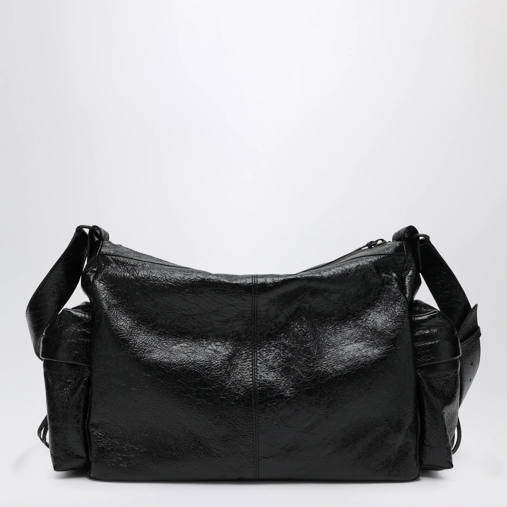 Balenciaga - Le City medium multi-pocket lambskin crossbody bag black Brand U