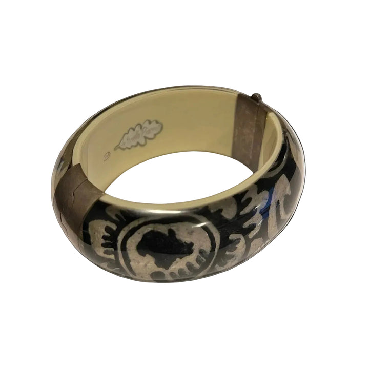 Antonella Piacenti Bangle Antonella Piacenti Black Lava Openable Bangle 925 Silver Brand