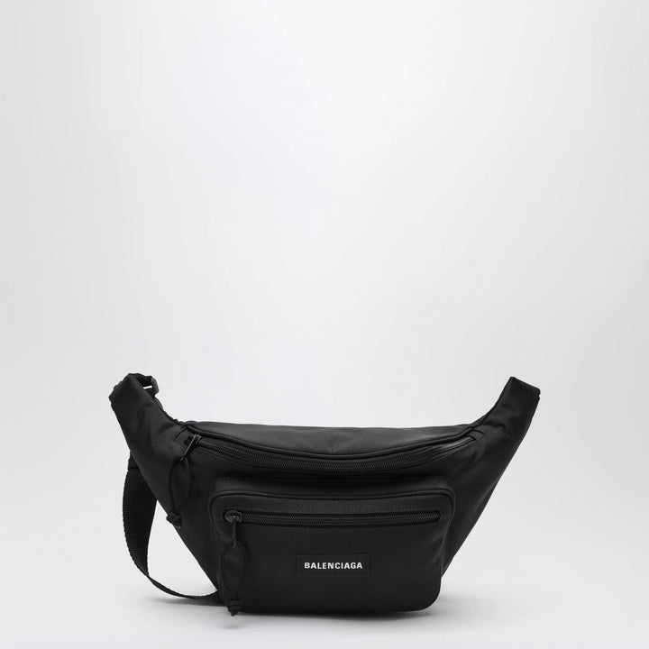 Balenciaga - Explorer black nylon belt bag with logo Brand Belts U