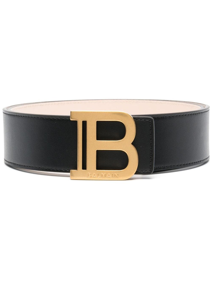 Balmain Belts 80 Balmain Belts Black Balmain Black calf leather accessory with gold-tone hardware and logo plaque. Brand