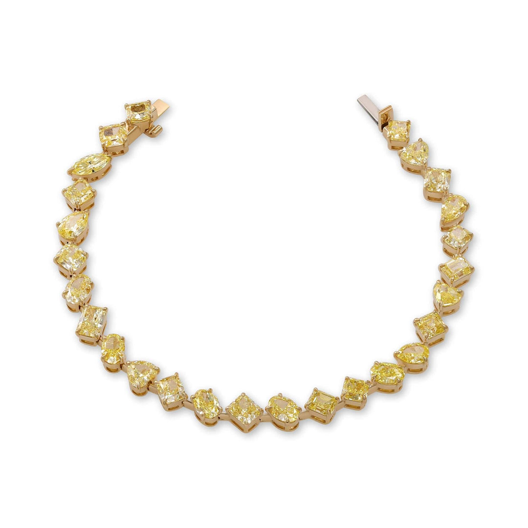 LEIBISH 13.59ct Mixed-Shape Yellow Diamond Bracelet Brand Bracelet