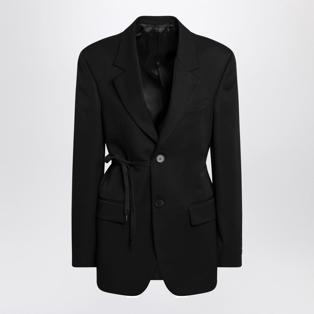 Coats &amp; Jackets Balenciaga - Black jacket with side tie Brand