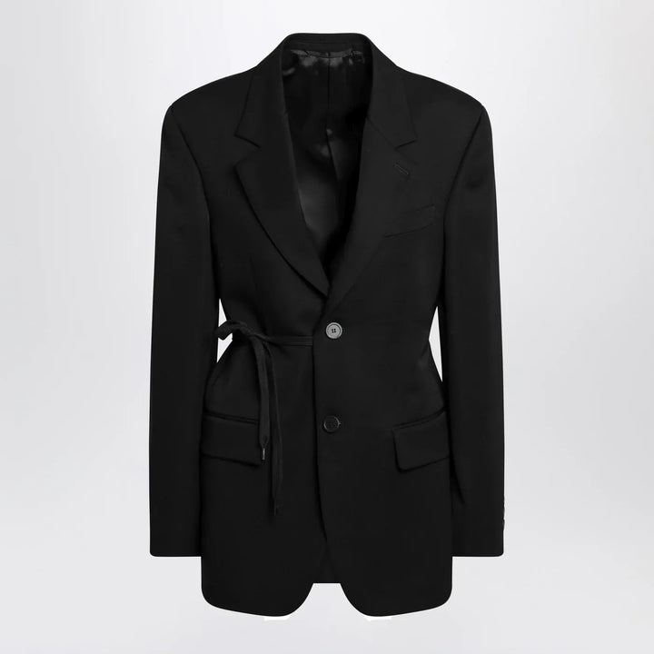 Balenciaga - Black jacket with side tie Brand Coats &amp; Jackets 34  FR