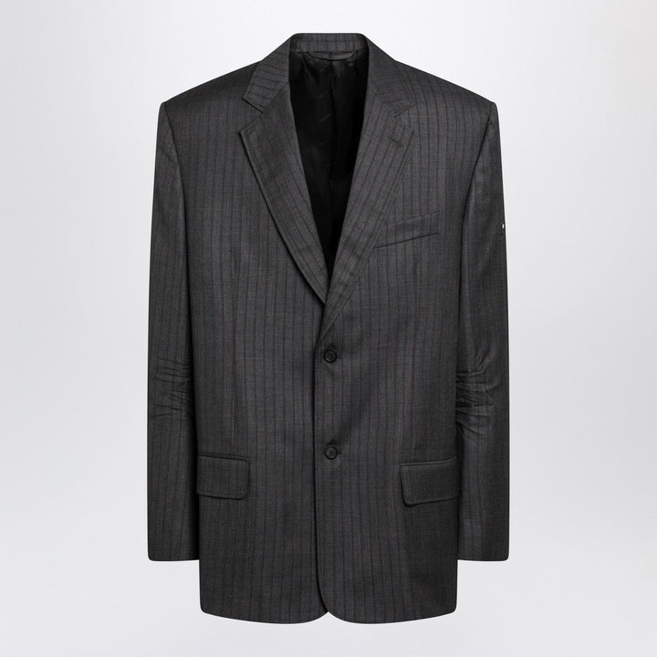 Coats &amp; Jackets Balenciaga - Grey pinstripe wool single-breasted jacket Brand