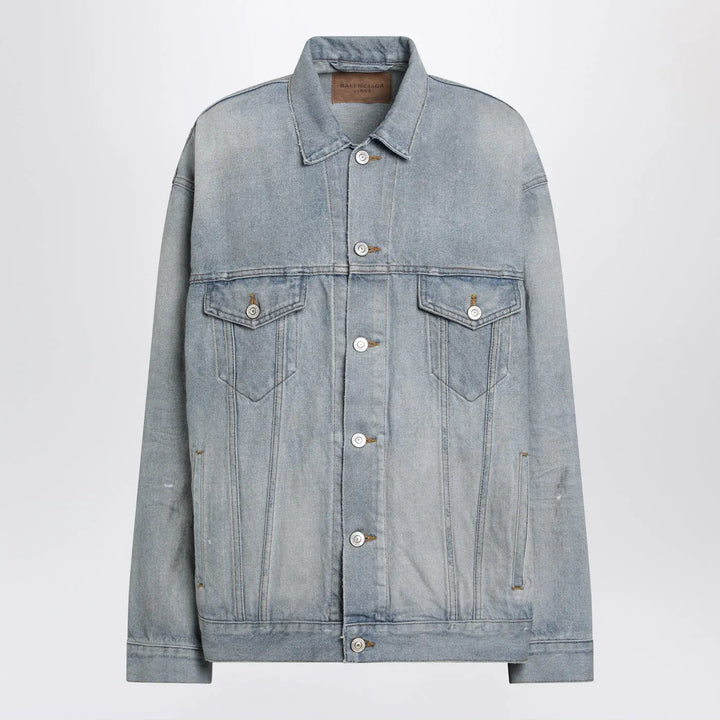 Balenciaga - Light blue vintage-effect denim jacket Brand Coats &amp; Jackets XS