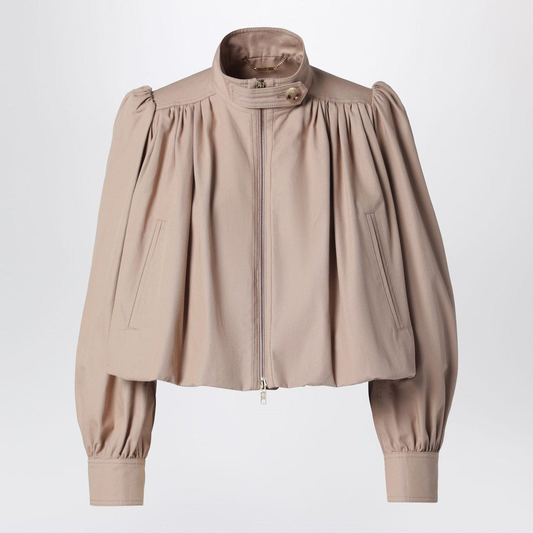 Coats & Jackets Beige gathered bouclé jacket in cotton canvas Brand