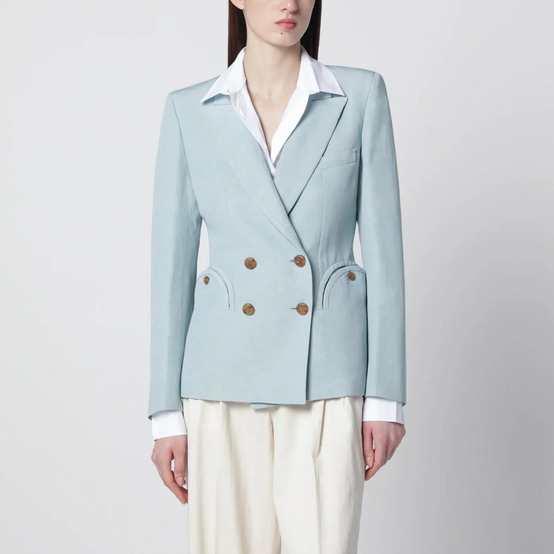 Blazé Milano - Light blue double-breasted jacket Brand Coats &amp; Jackets I