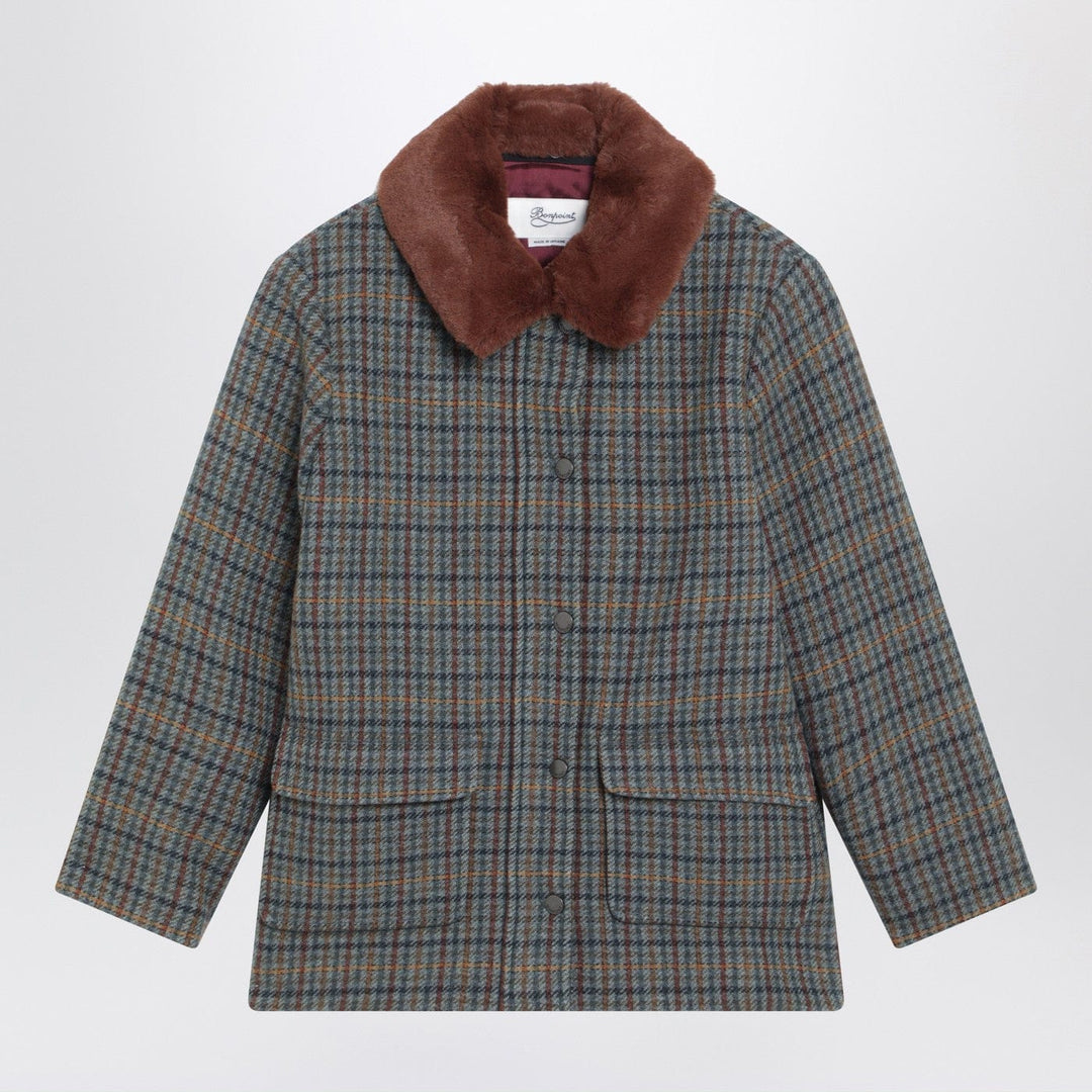 Coats &amp; Jackets Bonpoint - Joao quilted wool coat with checked pattern Brand