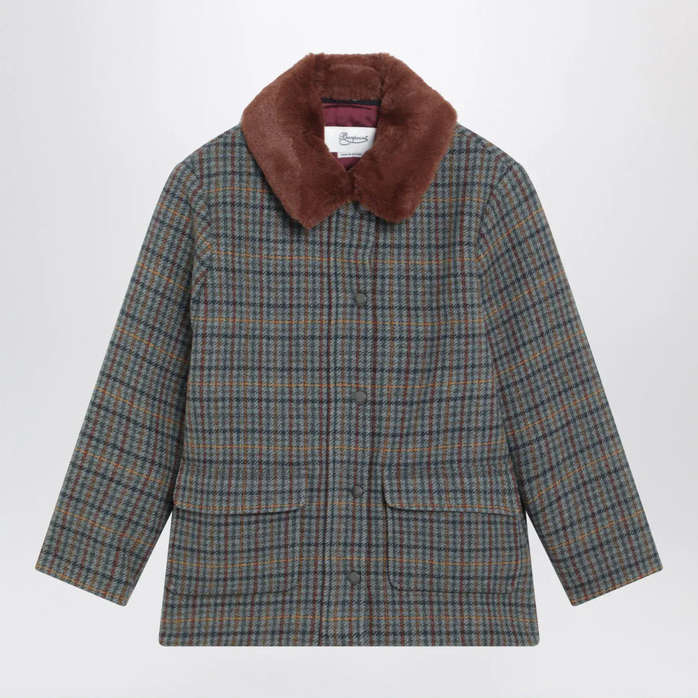 Bonpoint - Joao quilted wool coat with checked pattern Brand Coats & Jackets 4