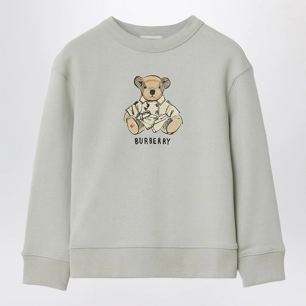 Burberry - Limestone gray sweatshirt with bear wearing trench coat Brand Coats & Jackets 6