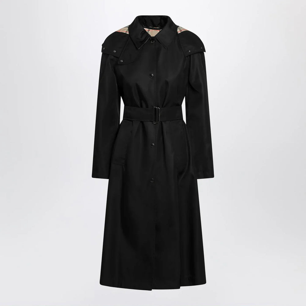 Burberry - Long black nylon car coat Brand Coats & Jackets 8 UK